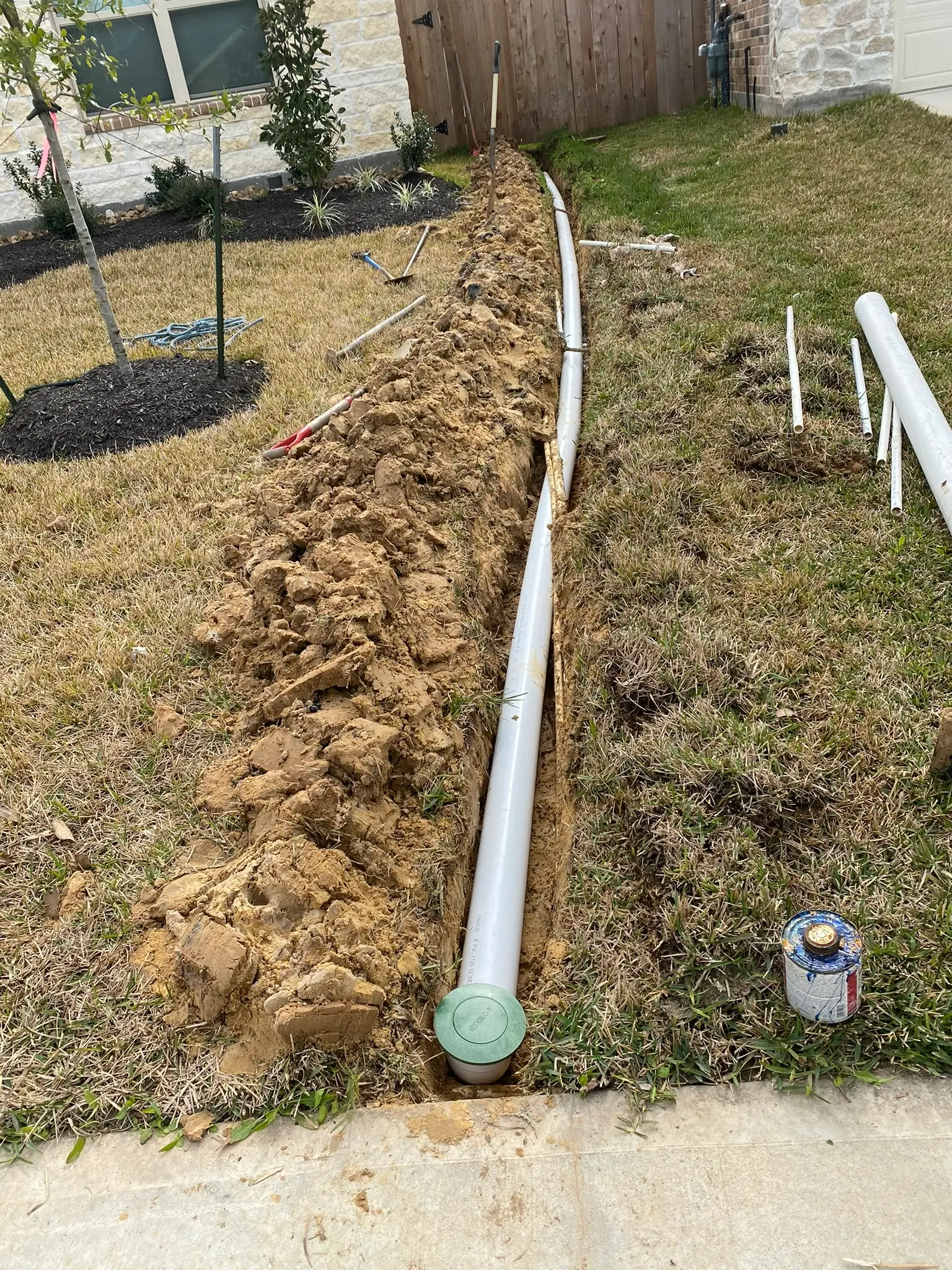 Drainage & Irrigation Solutions in The Woodlands TX by FM Landscaping and Hardscape