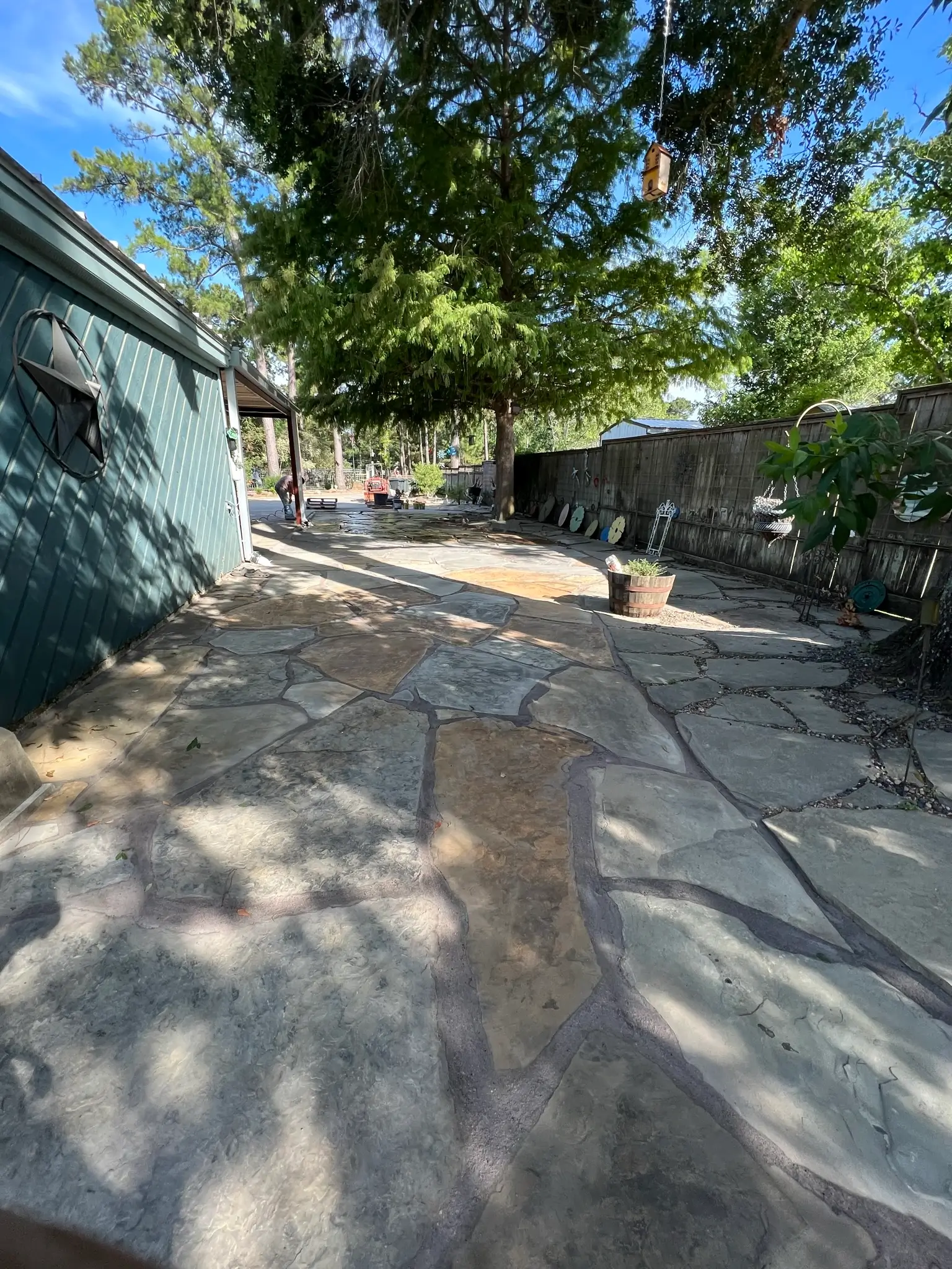 Flower bed renovation project in The Woodlands TX by FM Landscaping and Hardscape
